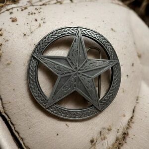 Celtic Knotwork Star Metal Belt Buckle Bergamot 2006 USA Z160